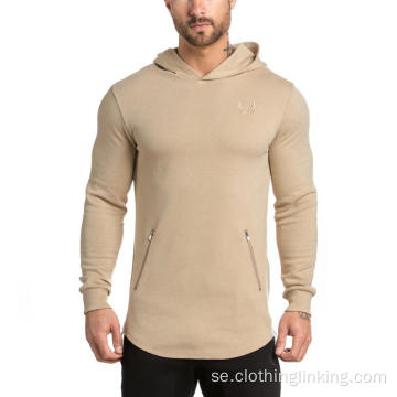 Pullover Fleece Hooded Sweatshirt för män